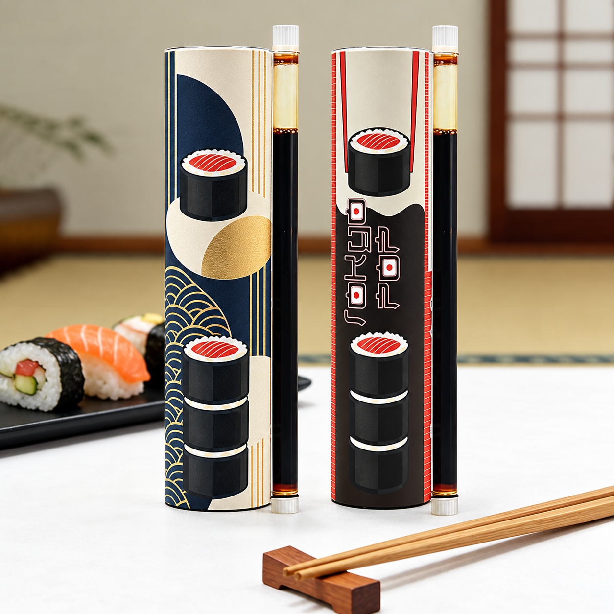 Custom Push-Up Sushi Tube Packaging custom packaging
